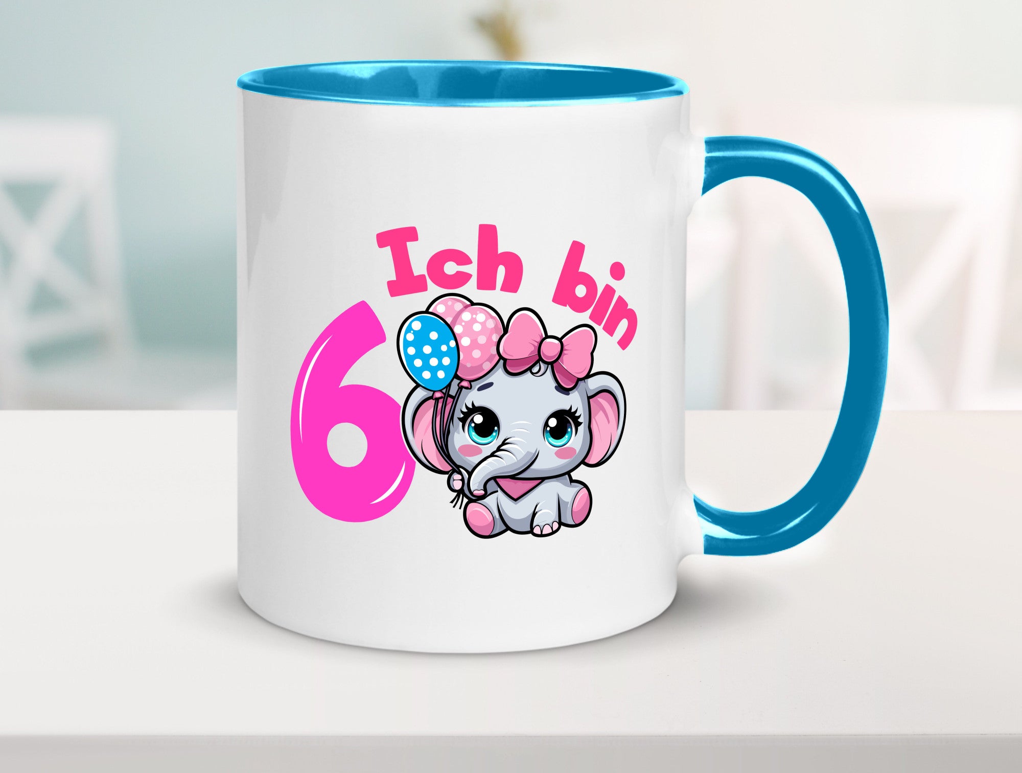 6. Geburtstag | 6 Jahre Elefant Mädchen Humor Geschenkidee Tasse