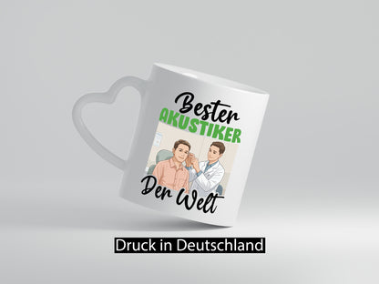 Bester Akustiker | Akustik Hörgeräteakustik v2 Humor Geschenkidee Tasse