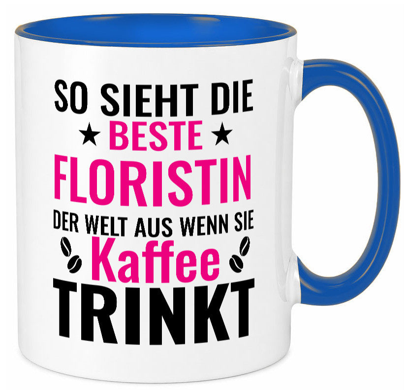 Kaffee trinkt: Floristin | Blumen Verkäuferin lustiger Spruch Geschenk Humor