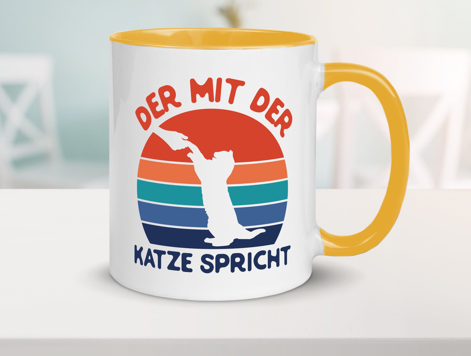 Der mit Katze Spricht | Katzenliebhaber Humor Tierliebhaber Geschenkidee Tasse