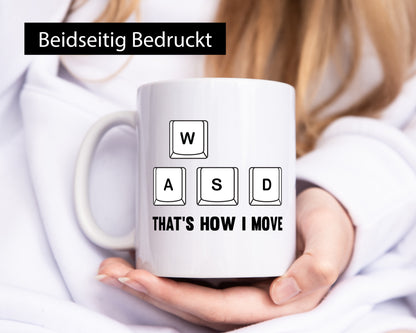 WASD | Zocker Gamer Gaming lustiger Spruch Geschenk Humor Geschenkidee Tasse