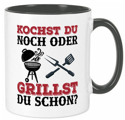 Grillst du schon? | Spruch Tasse Grillen Männer Geschenkidee Humor