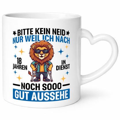 18 Jahre im Dienst | Arbeitsjubiläum Arbeit Geschenkidee Kollegen Büro Humor