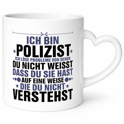 Löse Probleme: Polizist | Polizei v2 Geschenkidee Humor Tasse