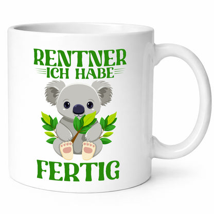 Rentner ich habe Fertig | Panda Ruhestand Geschenkidee Jubiläum Humor Tasse