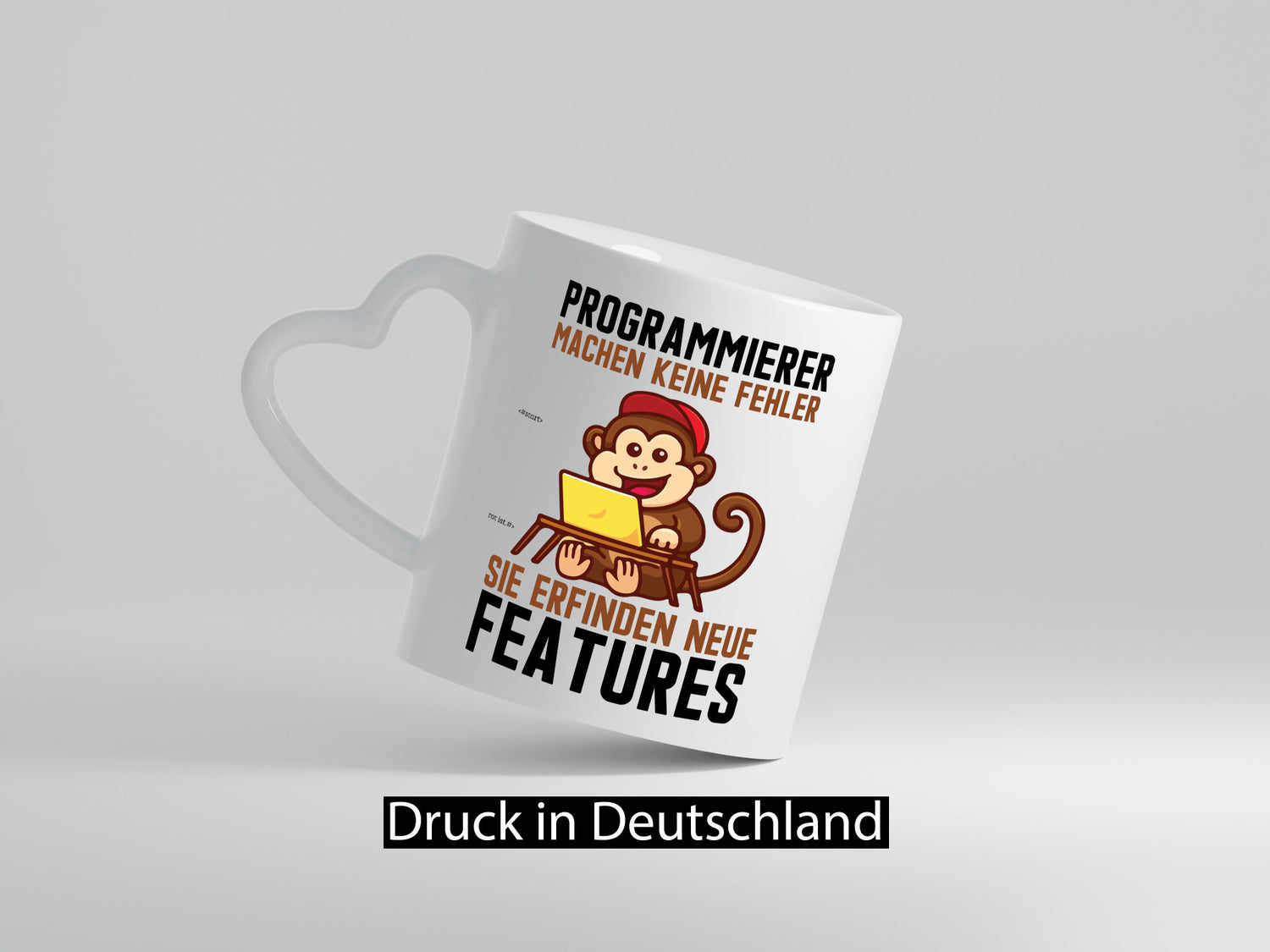 Programmierer machen keine Fehler | Features Affe am PC Geschenk Humor