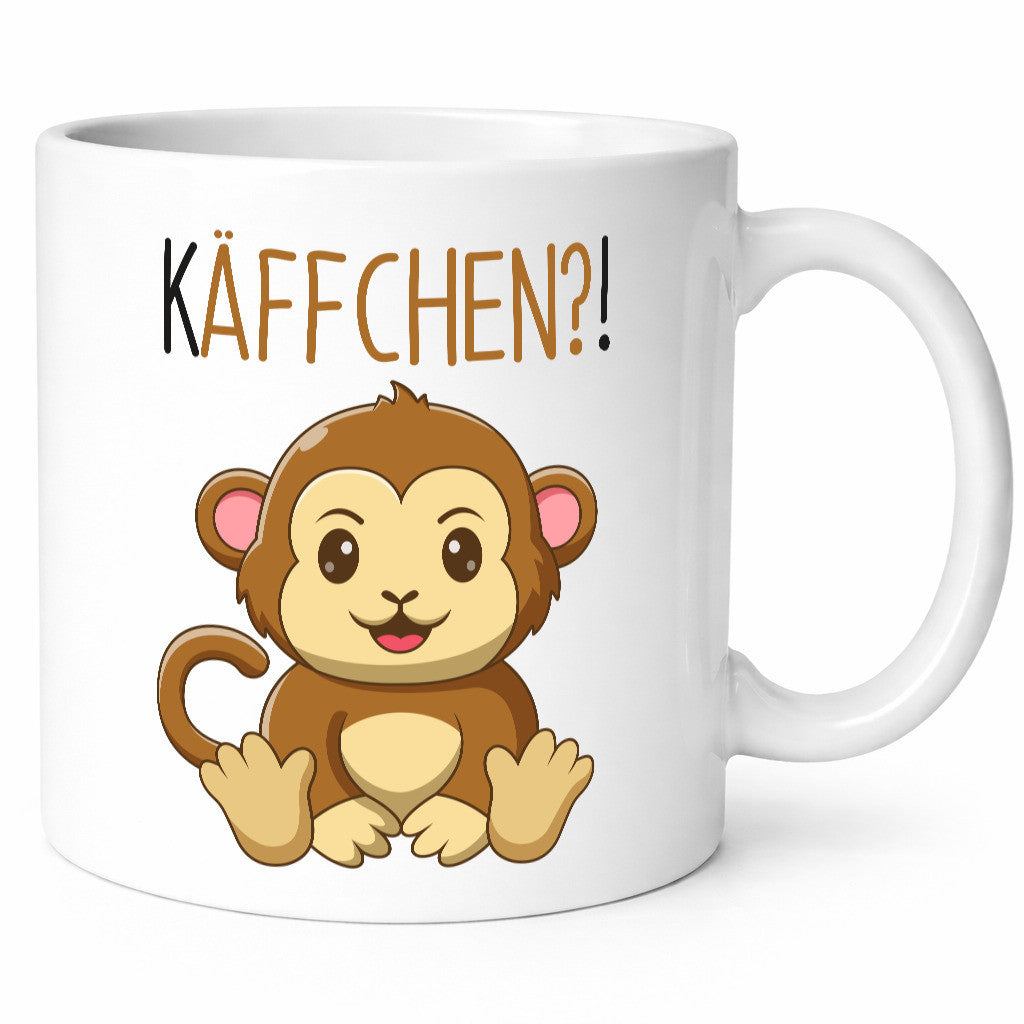 Käffchen? | süßer Affe Frauen Becher niedlich Humor Geschenkidee Tasse