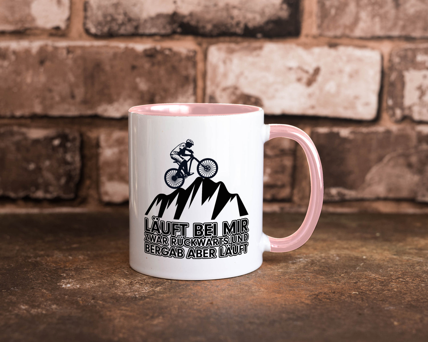 Läuft bei mir | Pechvogel Tasse Radfahrer Statement Humor Geschenkidee