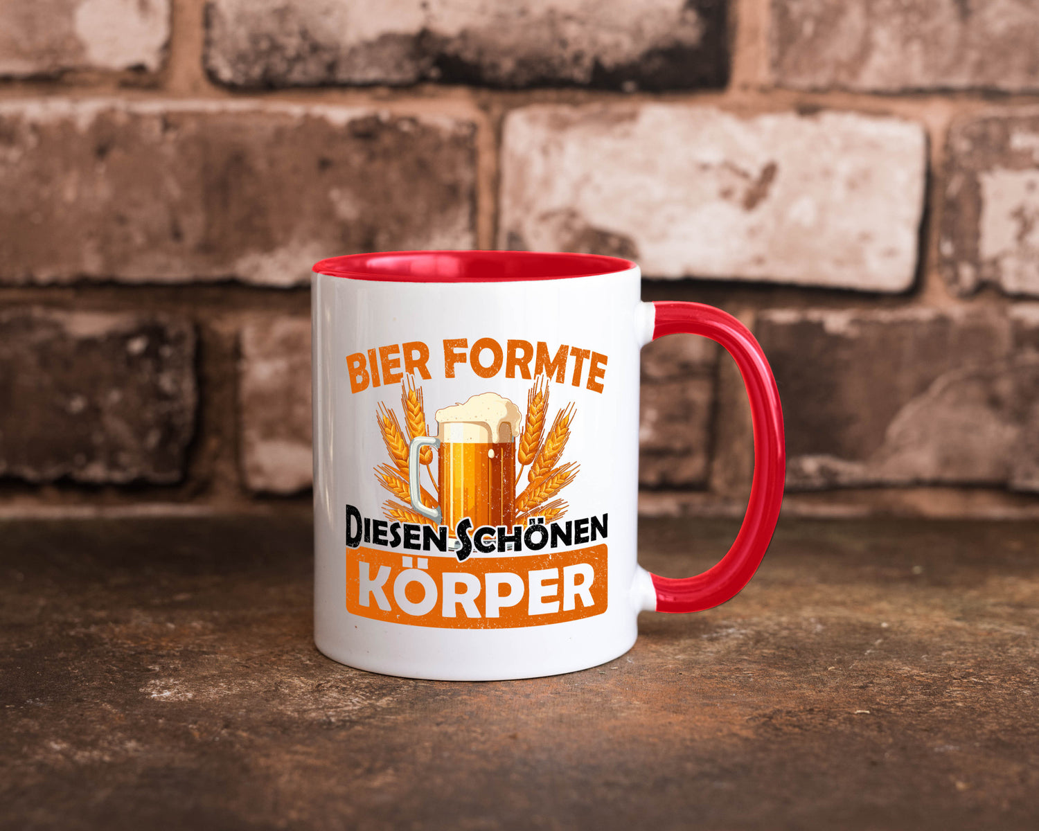 Bier förmte diesen Körper | bierliebhaber v2 Humor Geschenkidee Tasse