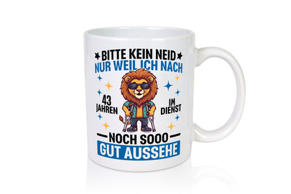 43 Jahre im Dienst | Arbeitsjubiläum Arbeit Geschenk Kollegen Büro lustiger