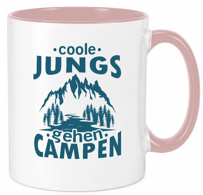 Coole Jungs gehen Campen | Berge See Geschenkidee Humor Tasse