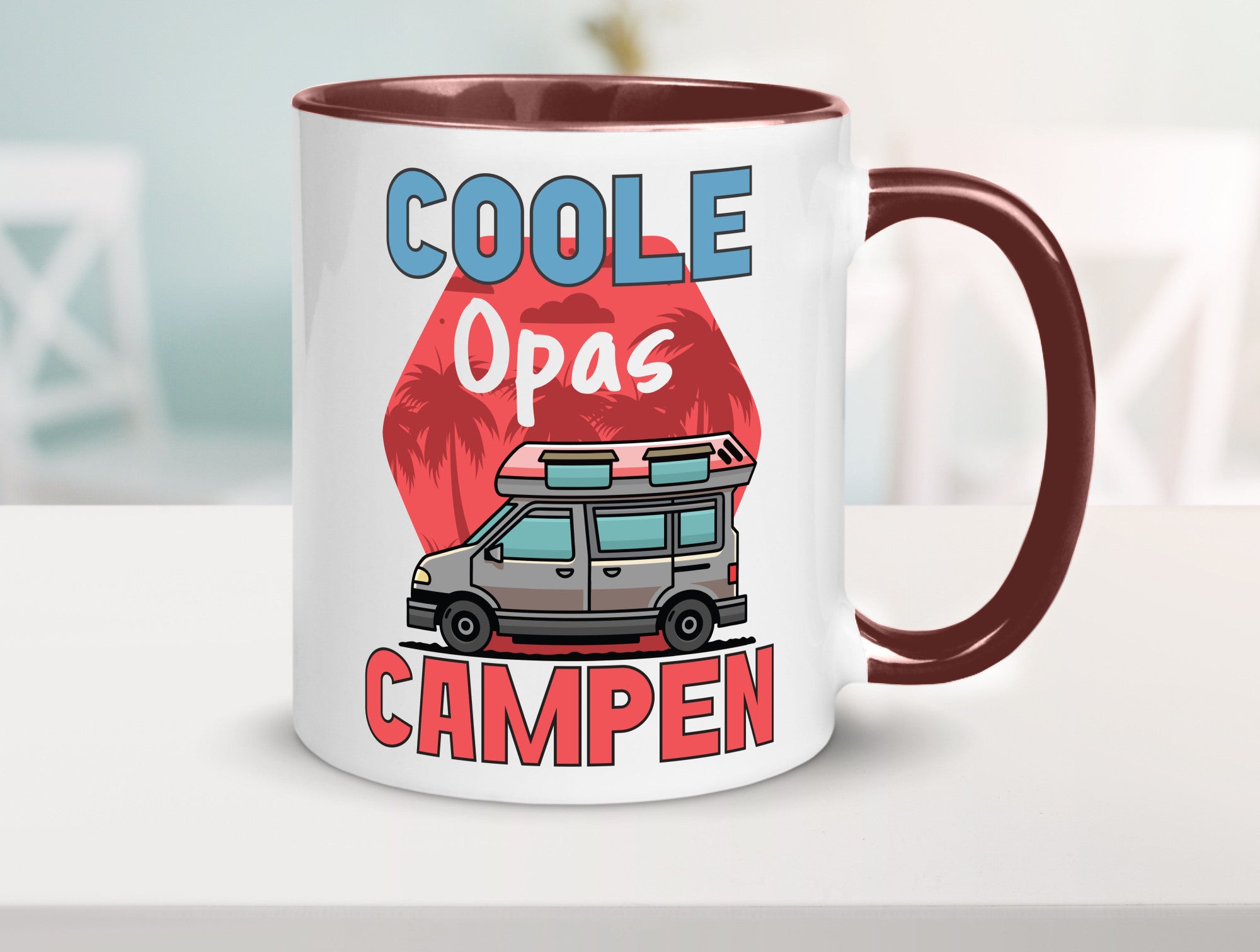 Coole Opas campen | Campingwagen Palmen Geschenk Familie Geschenkidee lustiger
