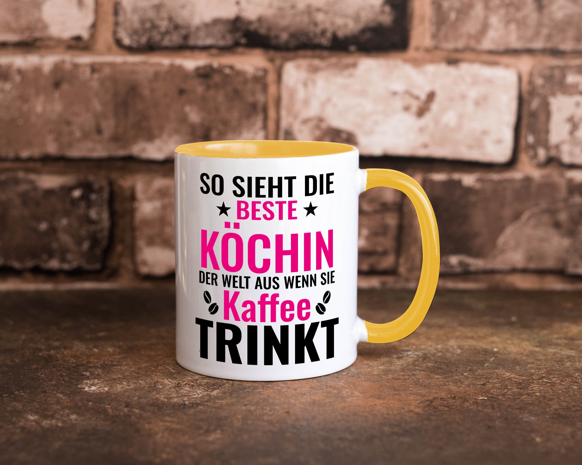 Kaffee trinkt: Köchin | Chefköchin Chefkoch Humor Arbeit Kollegen Büro