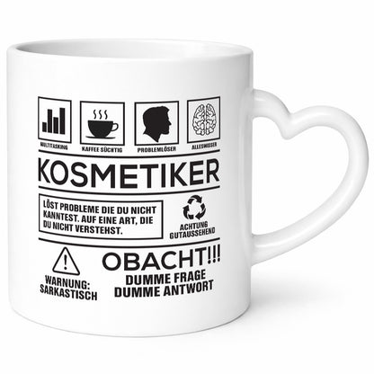 Achtung Probleme Kosmetiker | Kosmetik Stylist Visagist lustig Humor