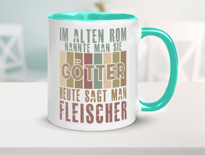 Heute sagt man: Fleischer | Schlachterei Humor Geschenkidee Tasse