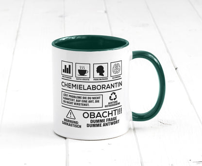 Achtung Probleme Chemielaborantin | Laborantin Chemie Geschenk Humor