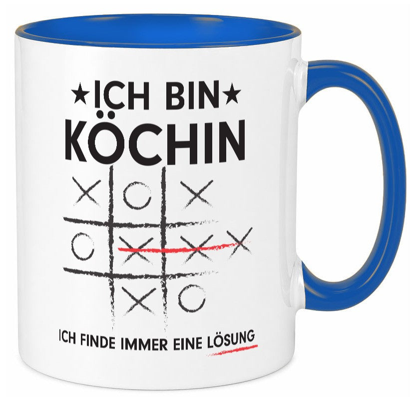 Löse Probleme: Köchin | Chefköchin Chefkoch lustig Arbeit Kollegen Büro Tasse