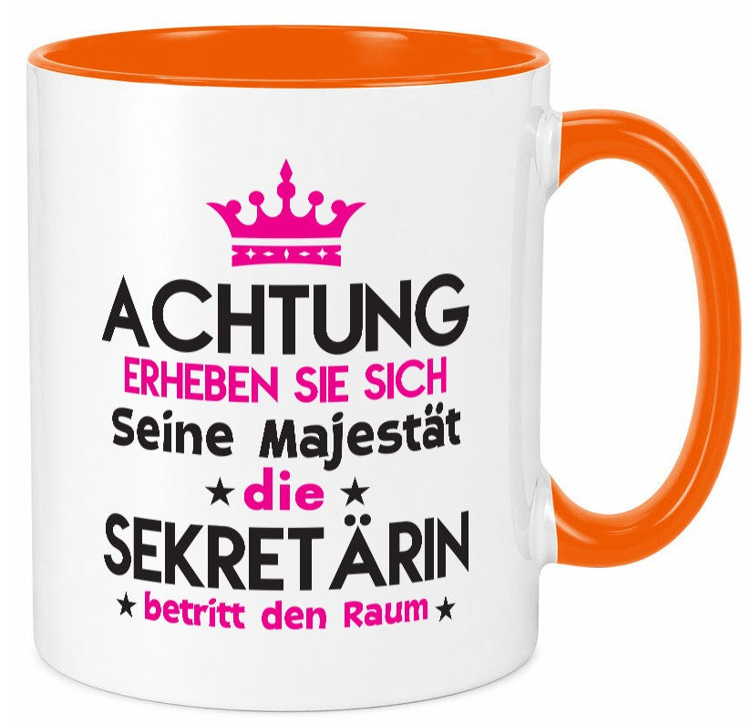 Seine Majestät Sekretärin | Büro lustig Arbeit Kollegen Geschenk Tasse