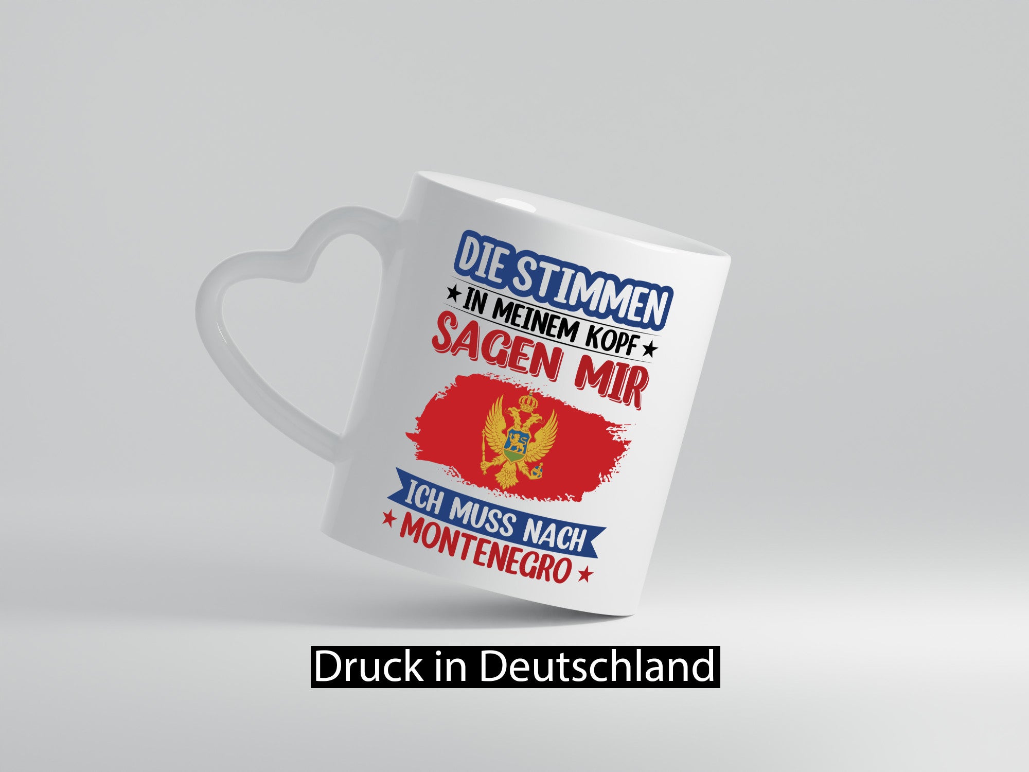 Montenegro | Urlaub Stimmen in meinem Kopf Traumland Geschenkidee Humor Tasse