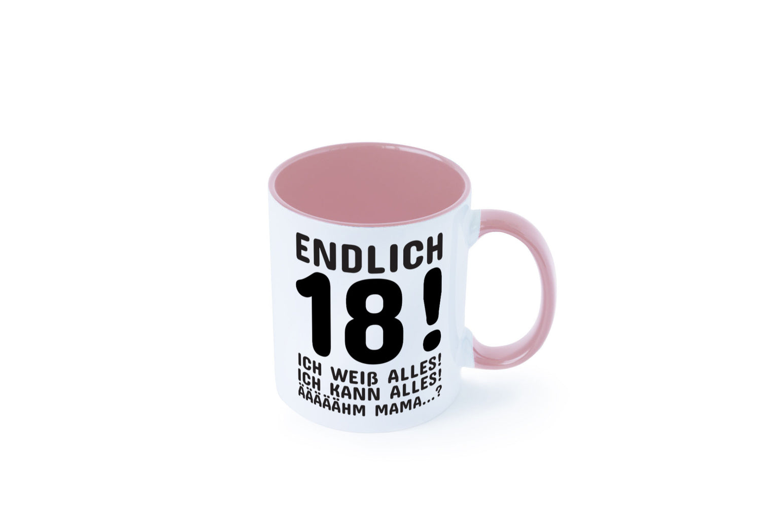 Endlich 18 | Geburtstag Tasse volljährig Erwachsen lustig Geschenkidee Geschenk