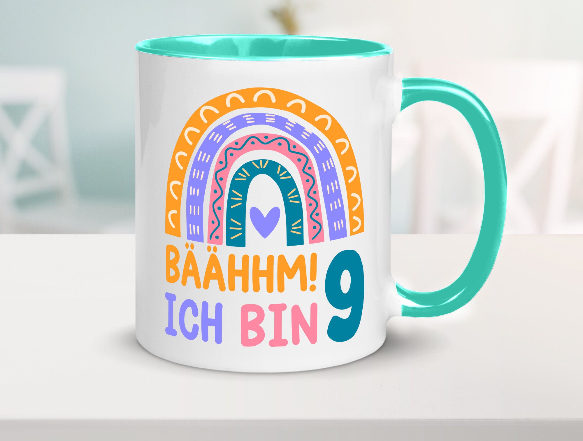 9. Geburtstag | 9 Jahre Regenbogen Bääm Mädchen Geschenk Geschenkidee lustiger