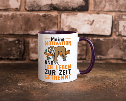 Keine Motivation | Faultier Tasse Büro Humor faul Geschenk Arbeit Kollegen