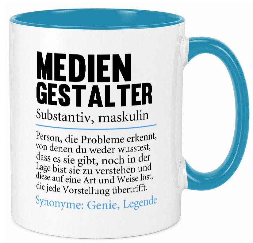 Mediengestalter | Beruf Medien Humor v2 Arbeit Kollegen Büro Geschenkidee Tasse