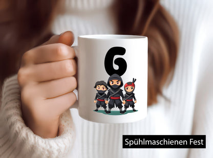 6. Geburtstag | 6 Jahre Ninja lustiger Spruch Geschenk Geschenkidee Tasse