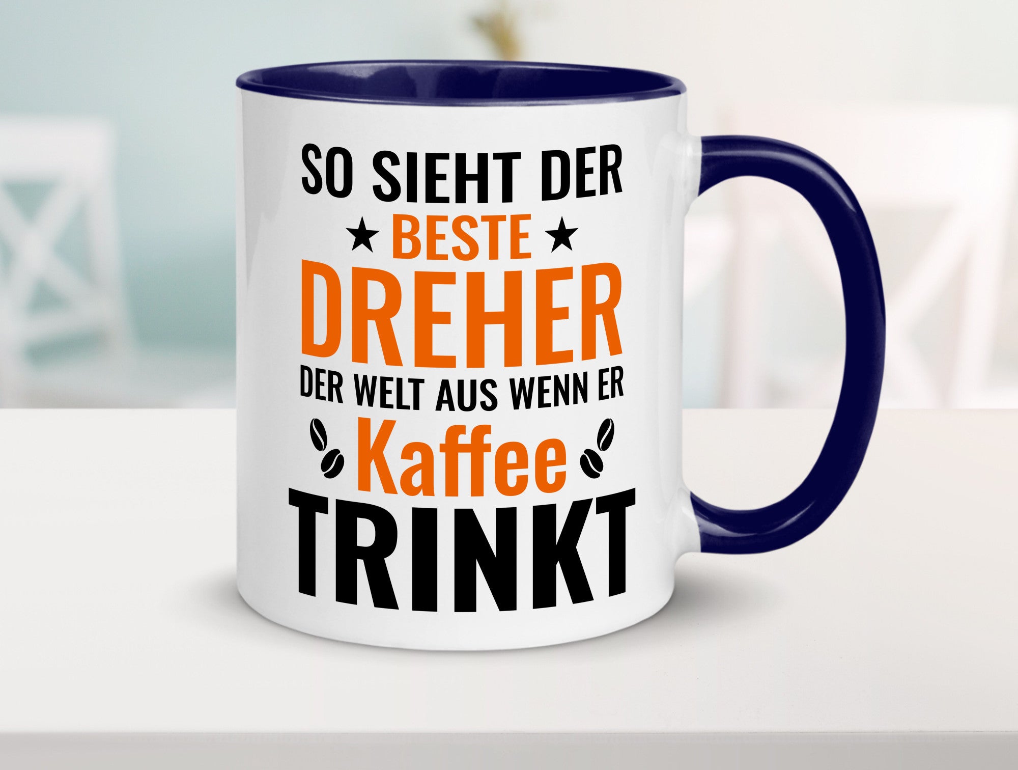Kaffee trinkt: Dreher | Fräser Geschenkidee Humor Tasse