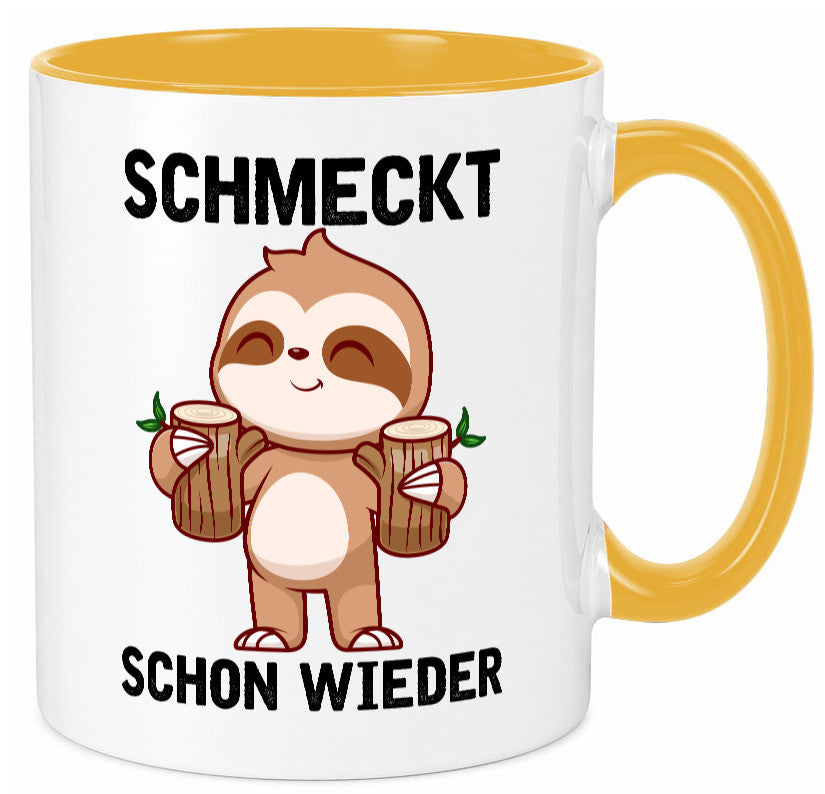 Schmeckt schon wieder | Frankfurt Hessen v2 Geschenkidee Humor Tasse