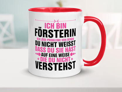 Löse Probleme: Försterin | Forst Arbeit lustiger Spruch Geschenk Kollegen Büro