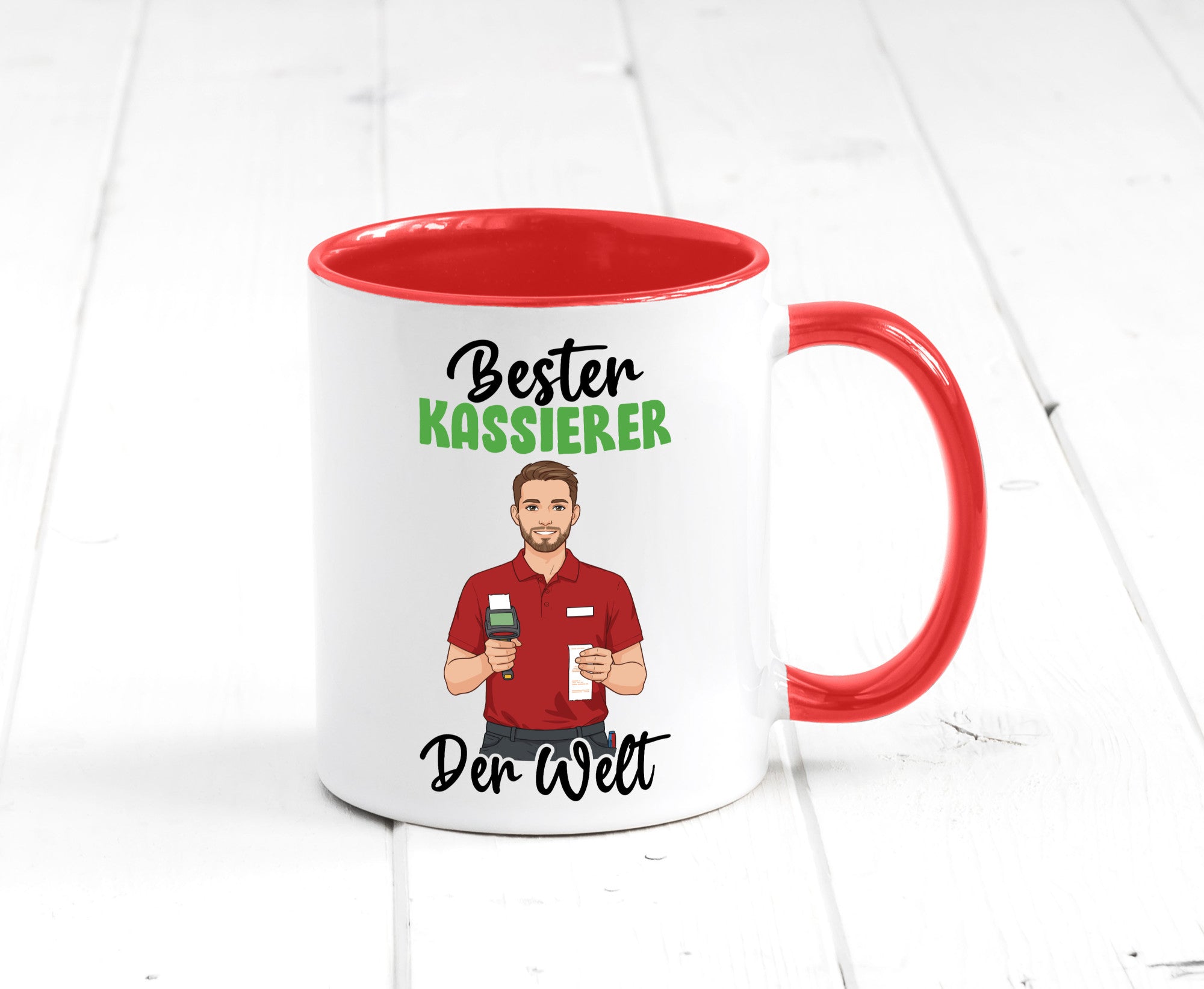 Bester Kassierer v2 Geschenkidee Humor Tasse
