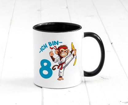 Ich bin 8 | 8. Geburtstag Karate Kampfsport Affe lustiger Spruch Geschenk
