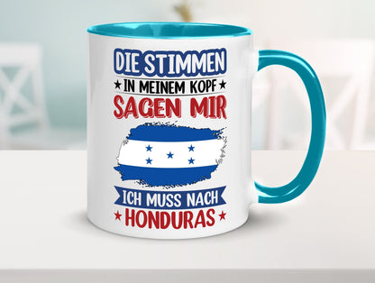 Honduras | Urlaub Stimmen in meinem Kopf Traumland Geschenkidee Humor Tasse