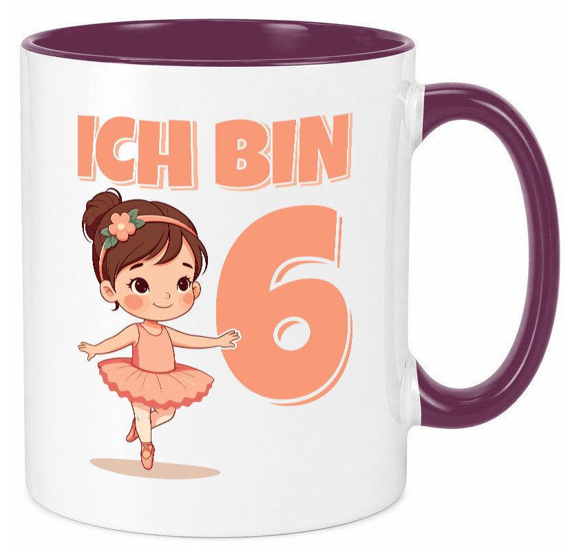 6 Geburtstag | Jahre Ballerina Mädchen Ballet lustig Geschenkidee Geschenk Tasse
