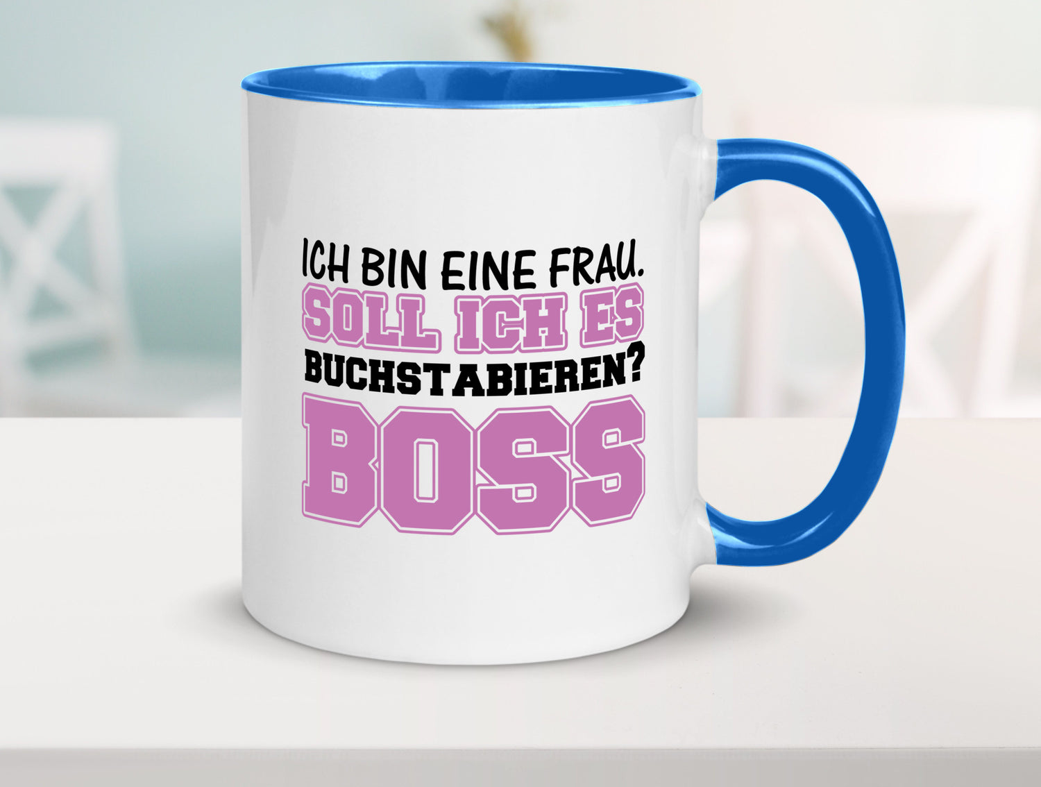 Ich bin der Boss Geschenk Humor Geschenkidee lustiger Spruch Tasse