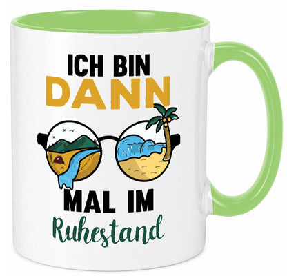 Bin dann mal im Ruhestand | Sonnenbrille Palme Meer lustig Jubiläum Geschenk