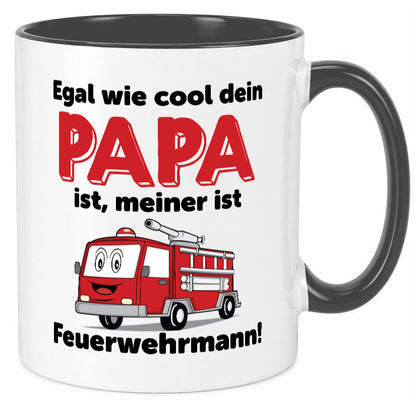 Cooler Papa | Feuerwehrmann Bester der Welt Humor Geschenkidee Tasse