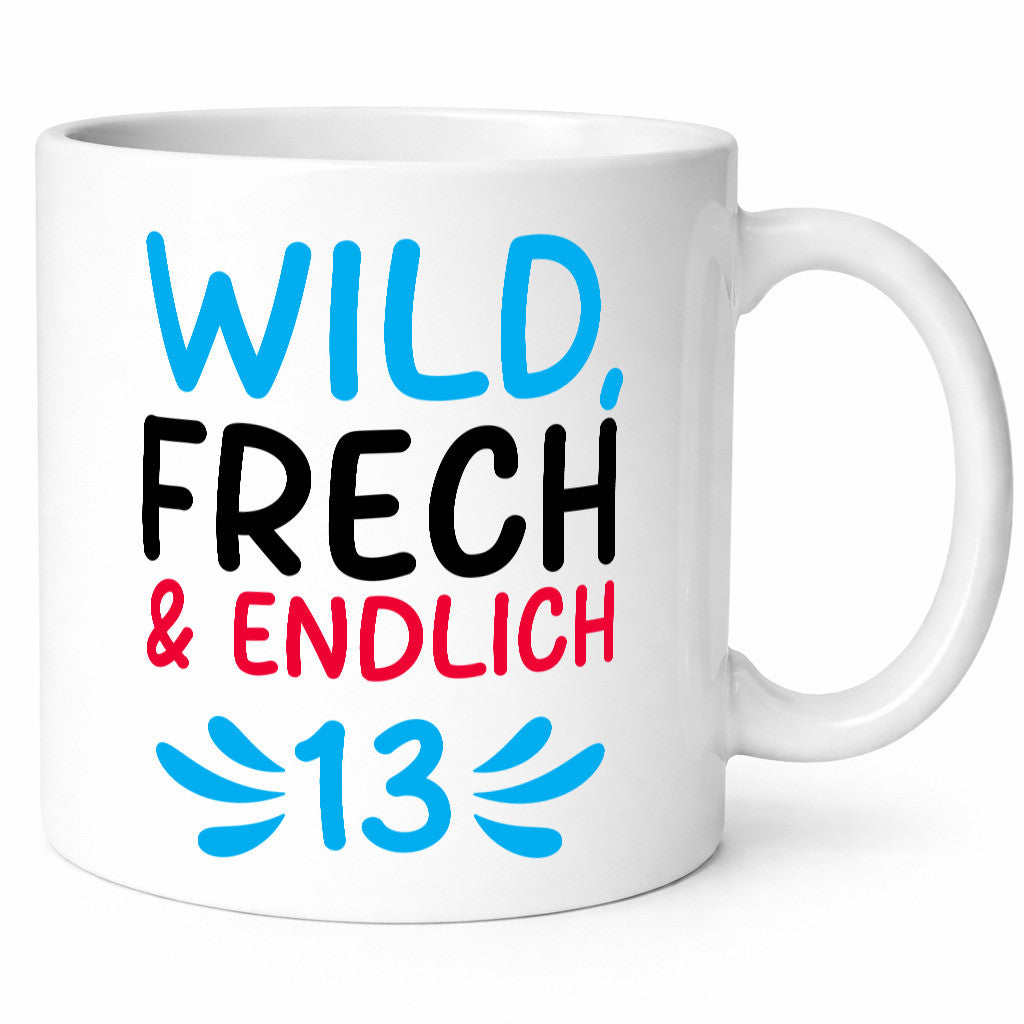 13. Geburtstag | 13 Jahre Wild &amp; Frech Humor Geschenkidee Tasse