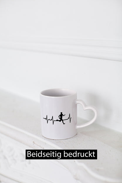 Jogger Herzschlag | Motiv Läufer Marathon Joggen Humor Geschenkidee Tasse