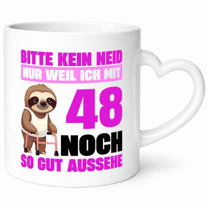 48. Geburtstag | Bitte kein neid Faultier 48 Jahre lustiger Spruch Geschenk