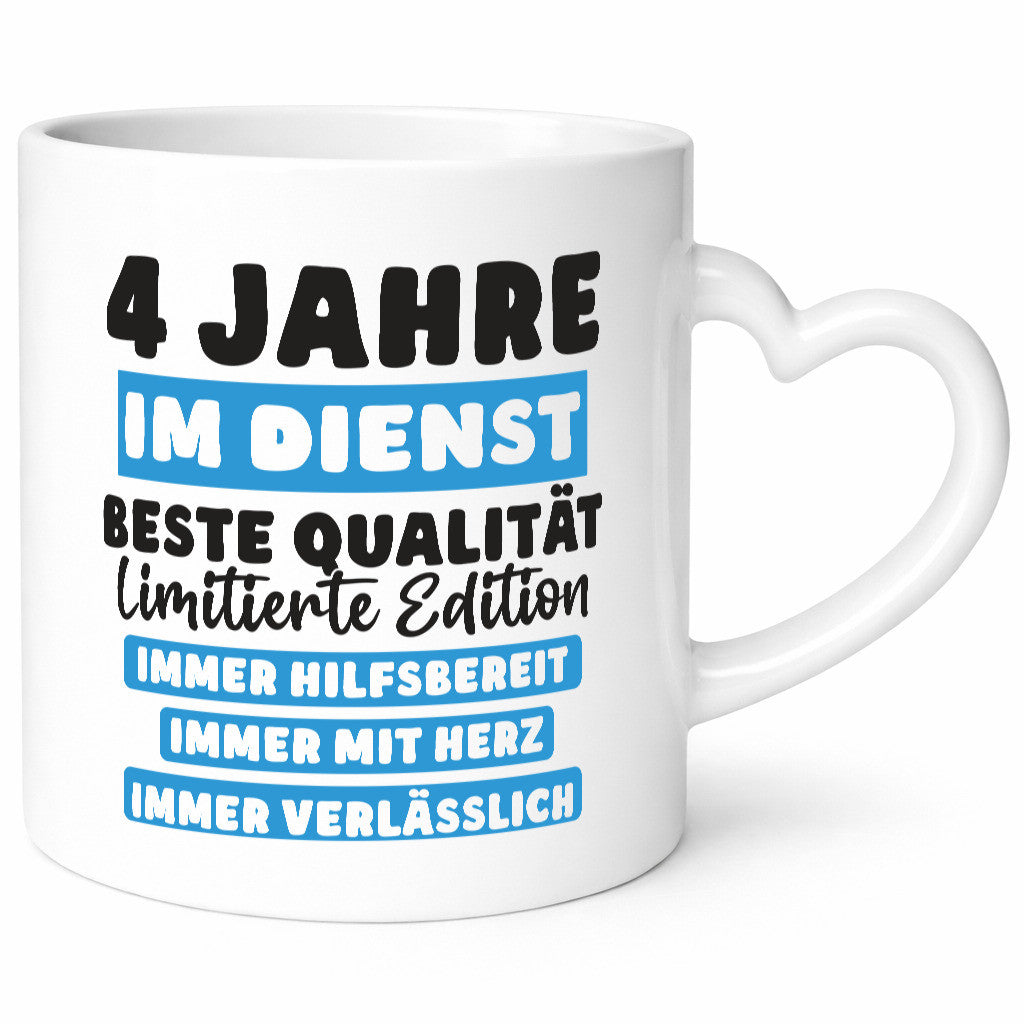 4 Jahre im Dienst | Jubiläum Arbeit v6 Geschenk Kollegen Büro lustiger Spruch