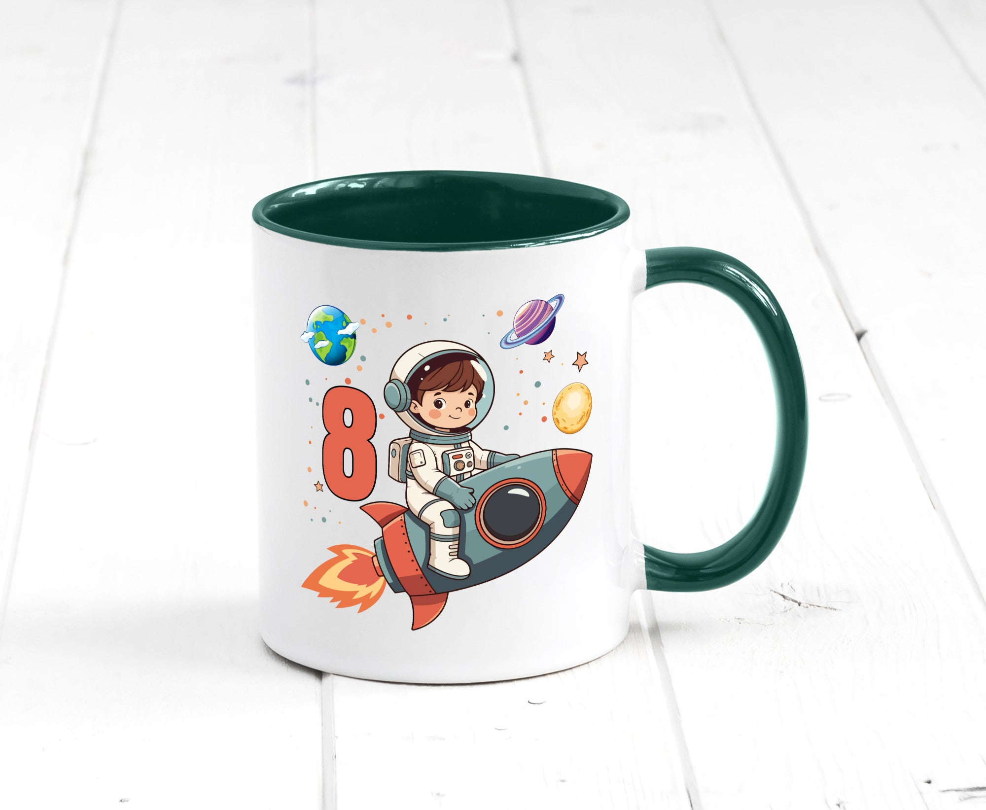 8. Geburtstag | 8 Jahre Astronaut Weltraum Humor Geschenkidee Tasse