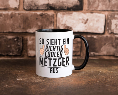 Richtig Cooler Metzger | Fleischer Metzgerei Geschenk Humor Geschenkidee Tasse