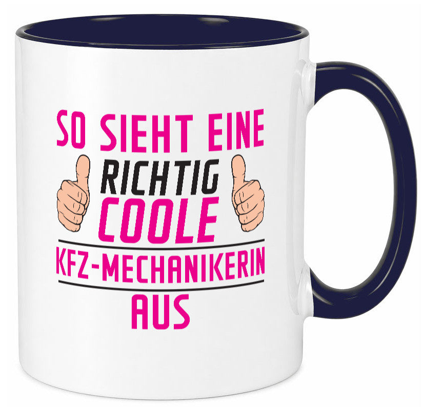 Richtig Coole KFZ-Mechanikerin | Mechaniker KFZ Humor Geschenkidee Tasse