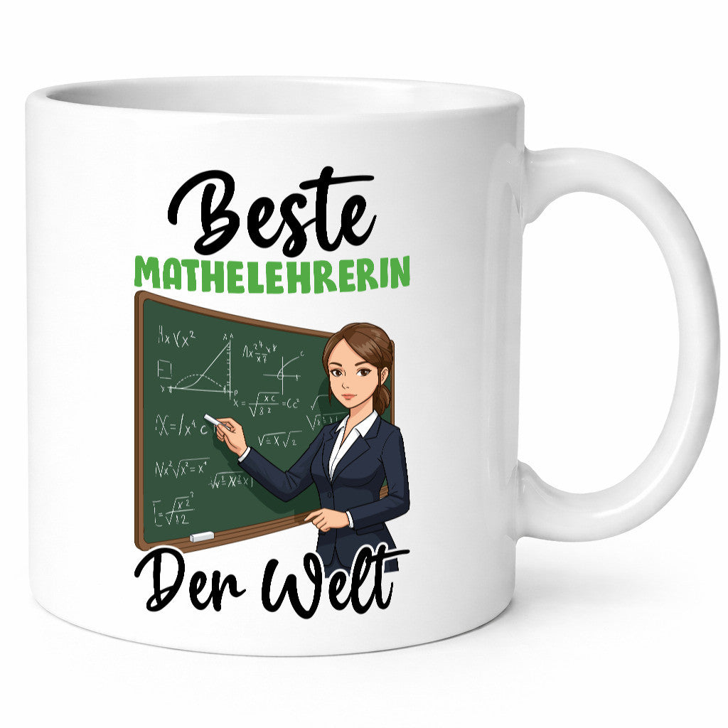 Beste Mathelehrerin | Lehrer Mathe v2 lustig Humor Geschenkidee Geschenk Tasse