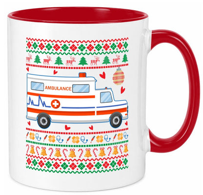 Krankenwagen | Ugly Christmas Emergency lustig Humor Geschenkidee Geschenk Tasse