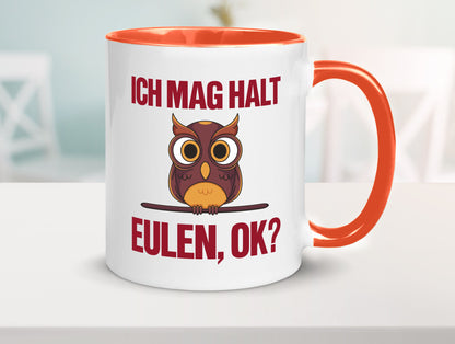 Ich mag Eulen | Spruch süße Eule Motiv lustiger Geschenk Humor Geschenkidee