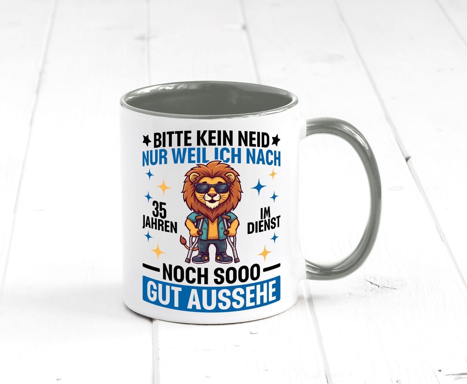 35 Jahre im Dienst | Arbeitsjubiläum Arbeit lustig Kollegen Büro Geschenk Tasse