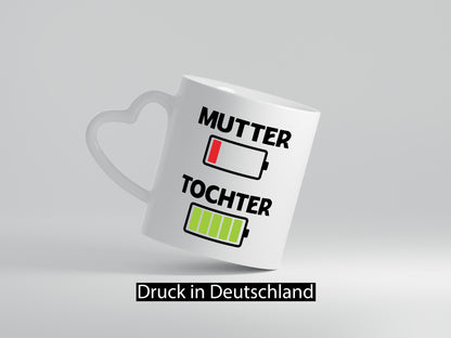 Mutter kaputt | Tocher mit viel Power Batterie leer lustig Familie Geschenkidee